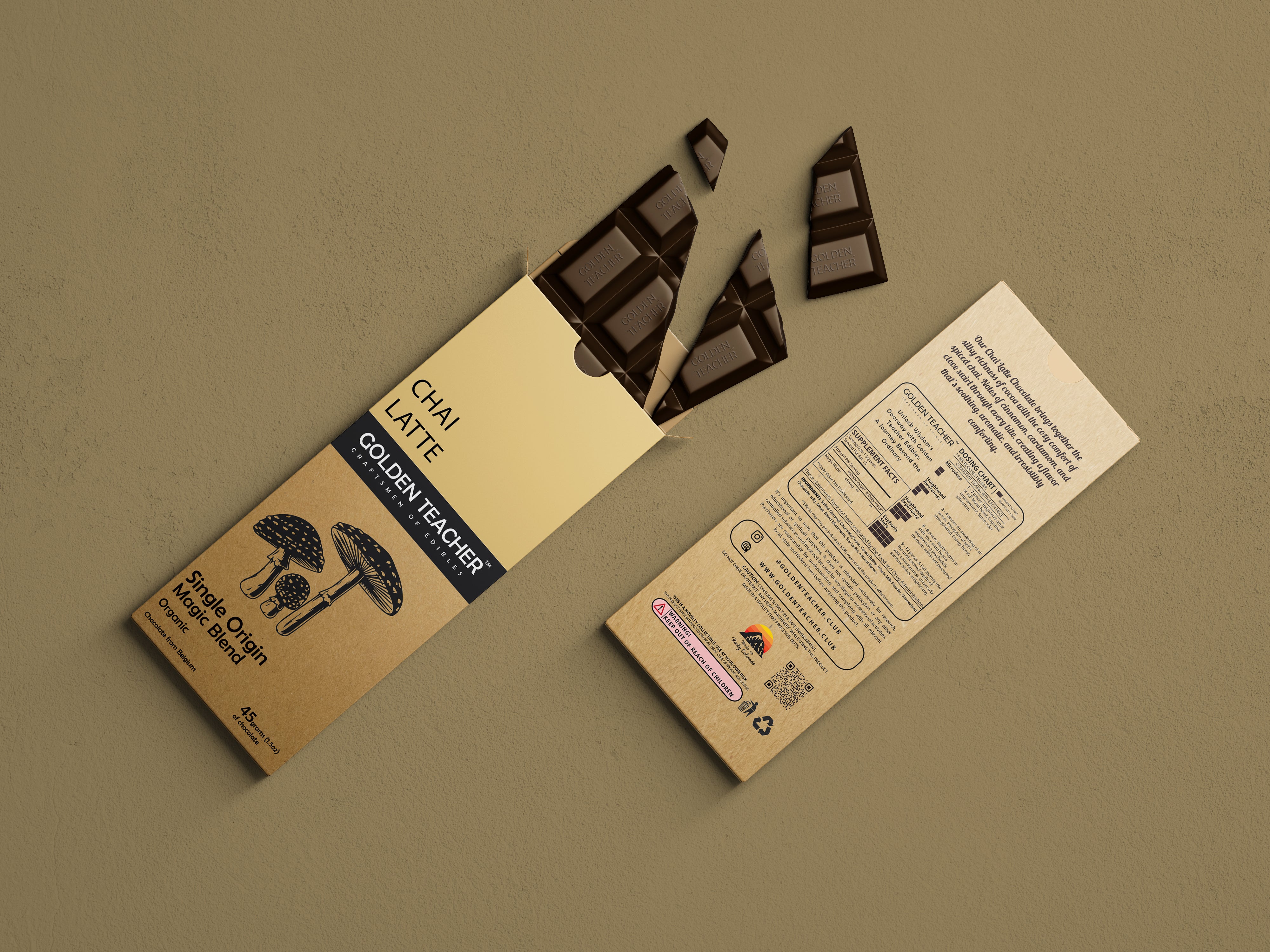 Golden Teacher Chai Latte Chocolate Bar