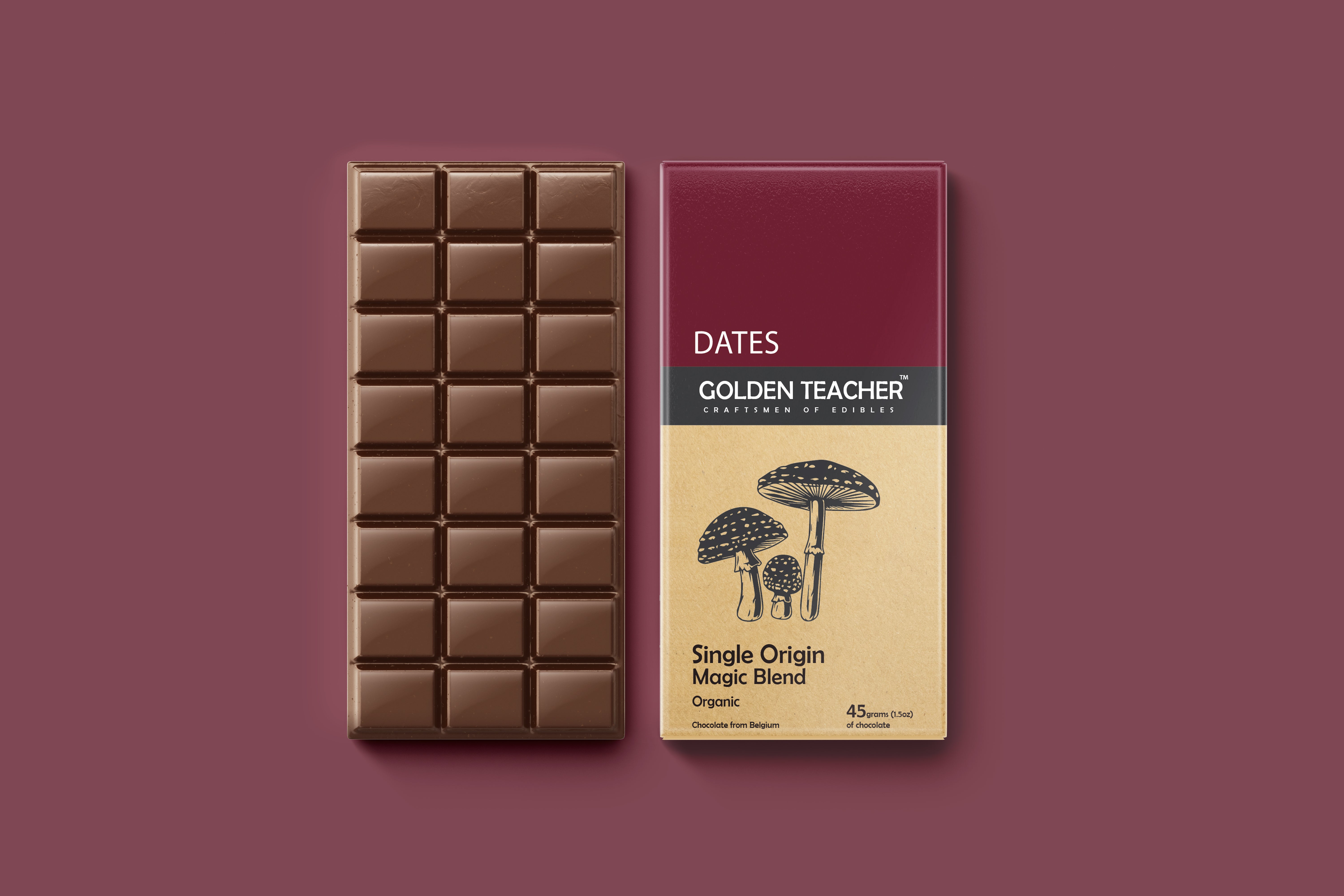 Golden Teacher Dates Chocolate Bar