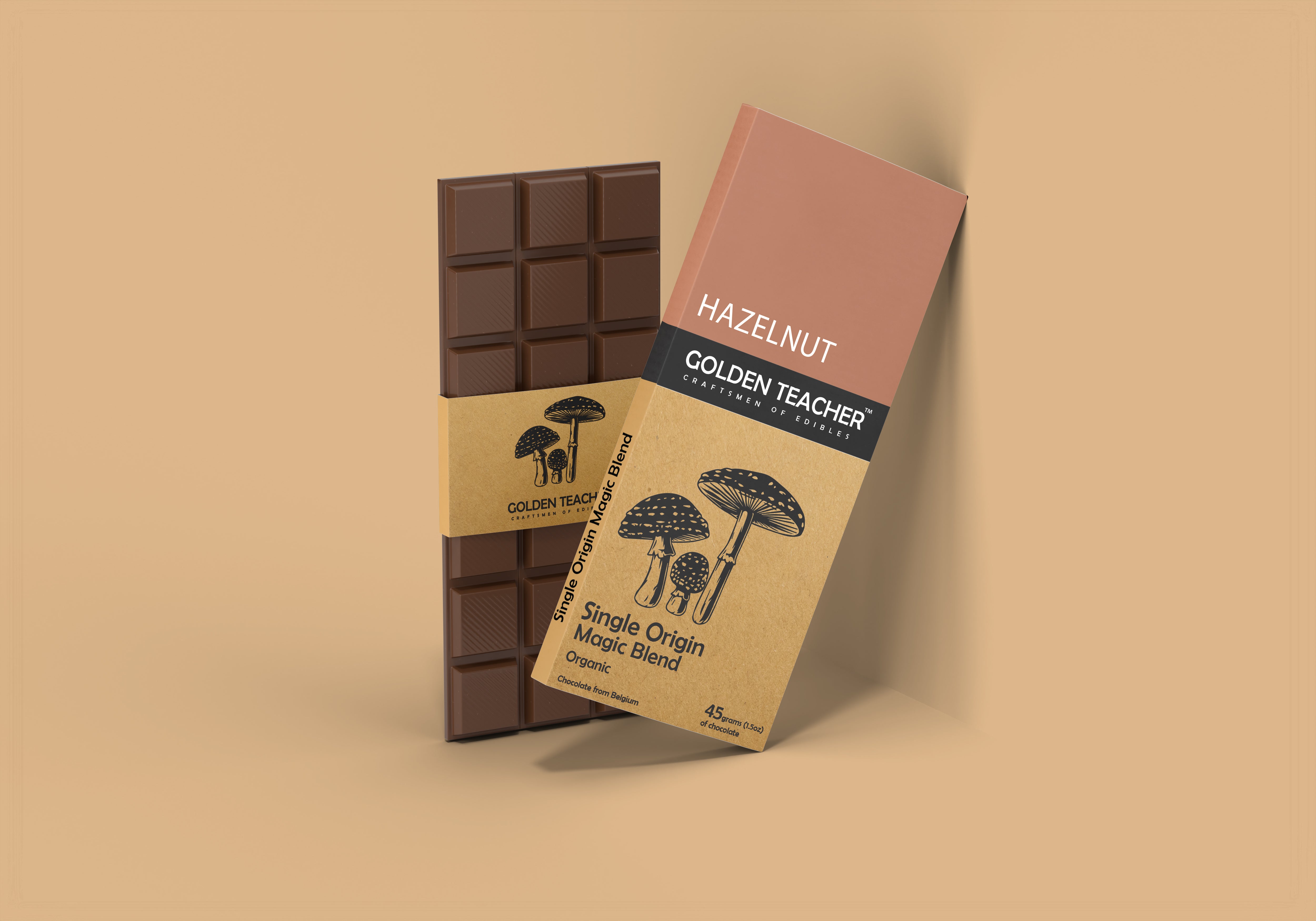 Golden Teacher Hazelnut Chocolate Bar