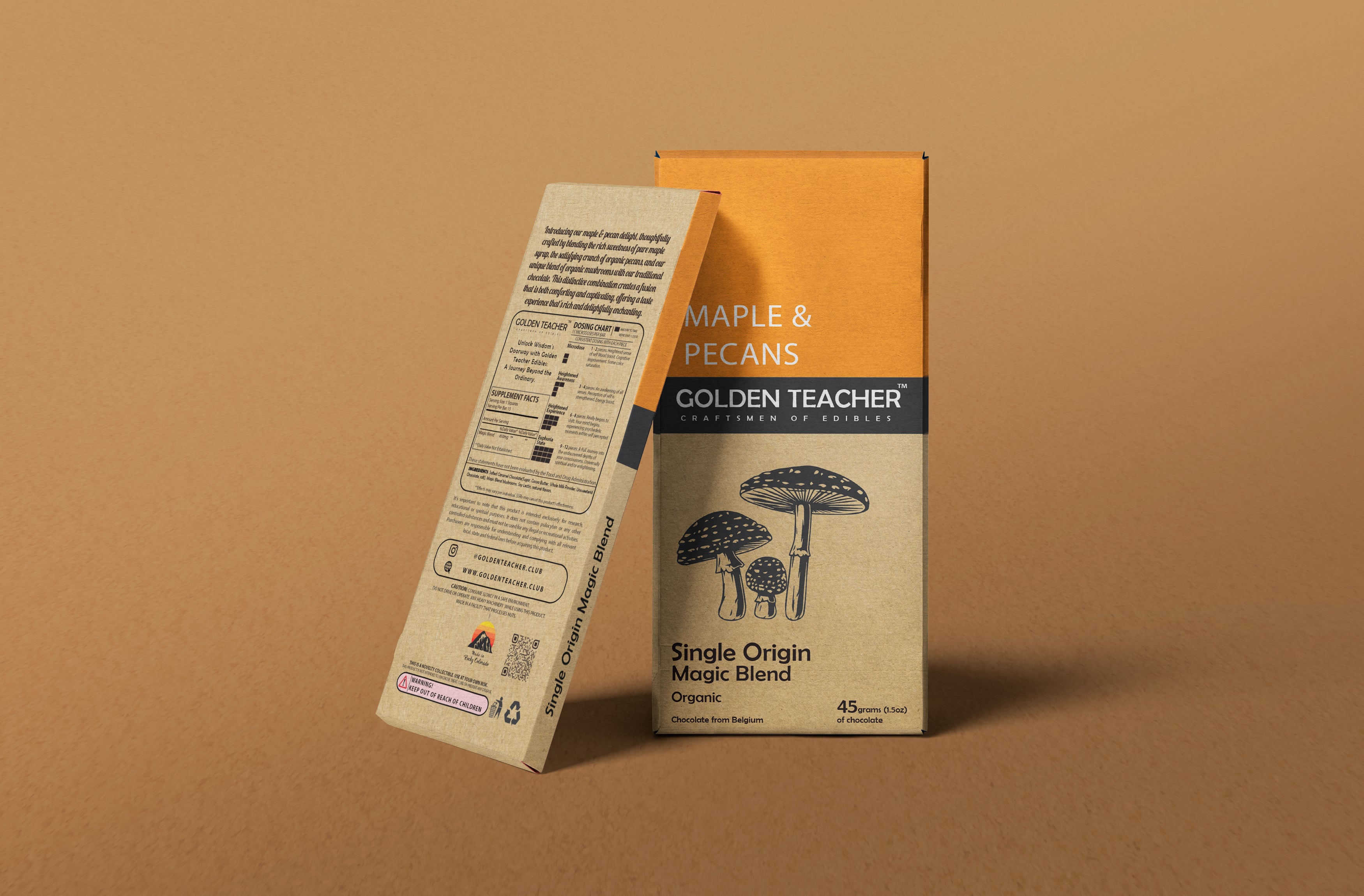 Golden Teacher Maple & Pecans Chocolate Bar