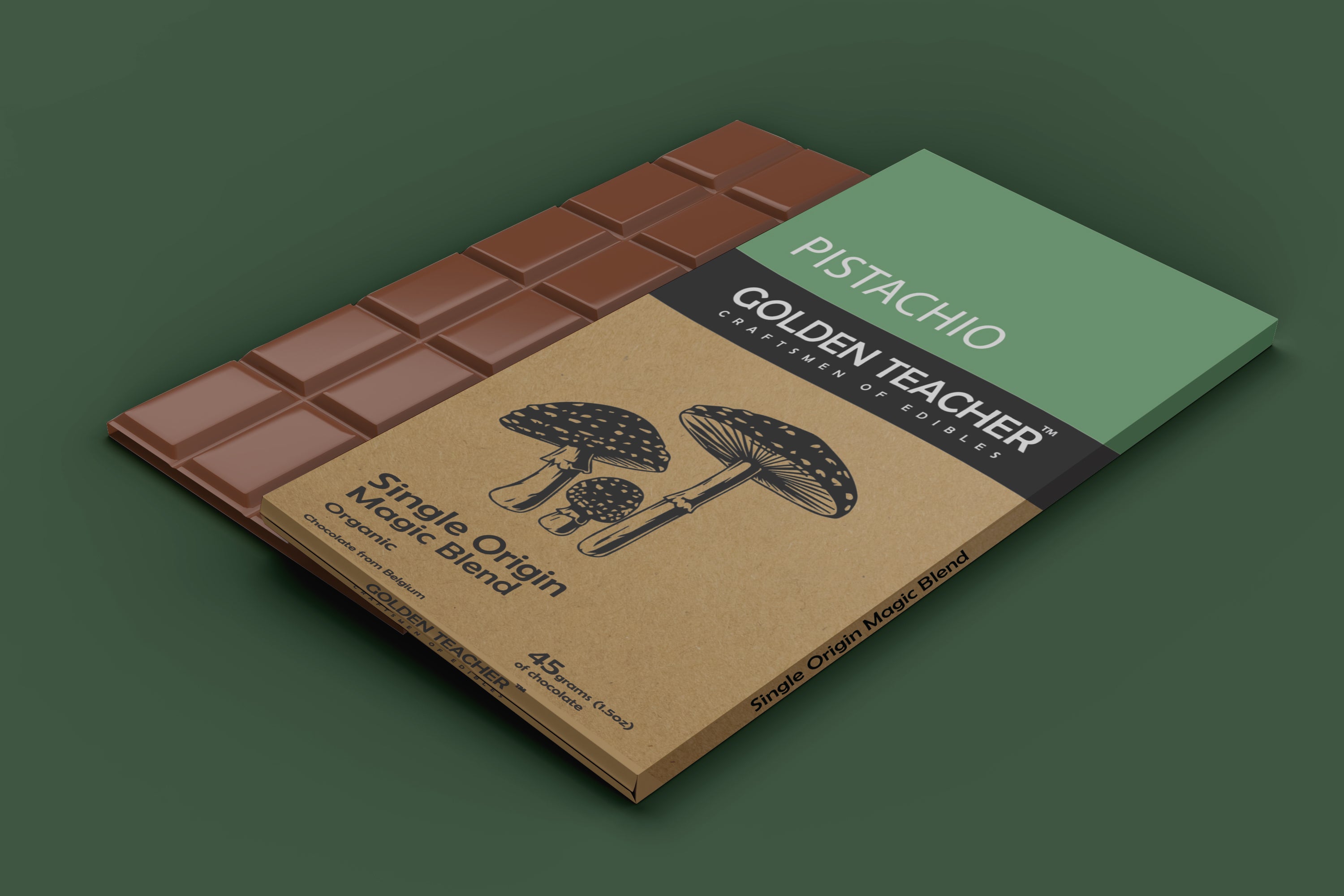 Golden Teacher Pistachio Chocolate Bar