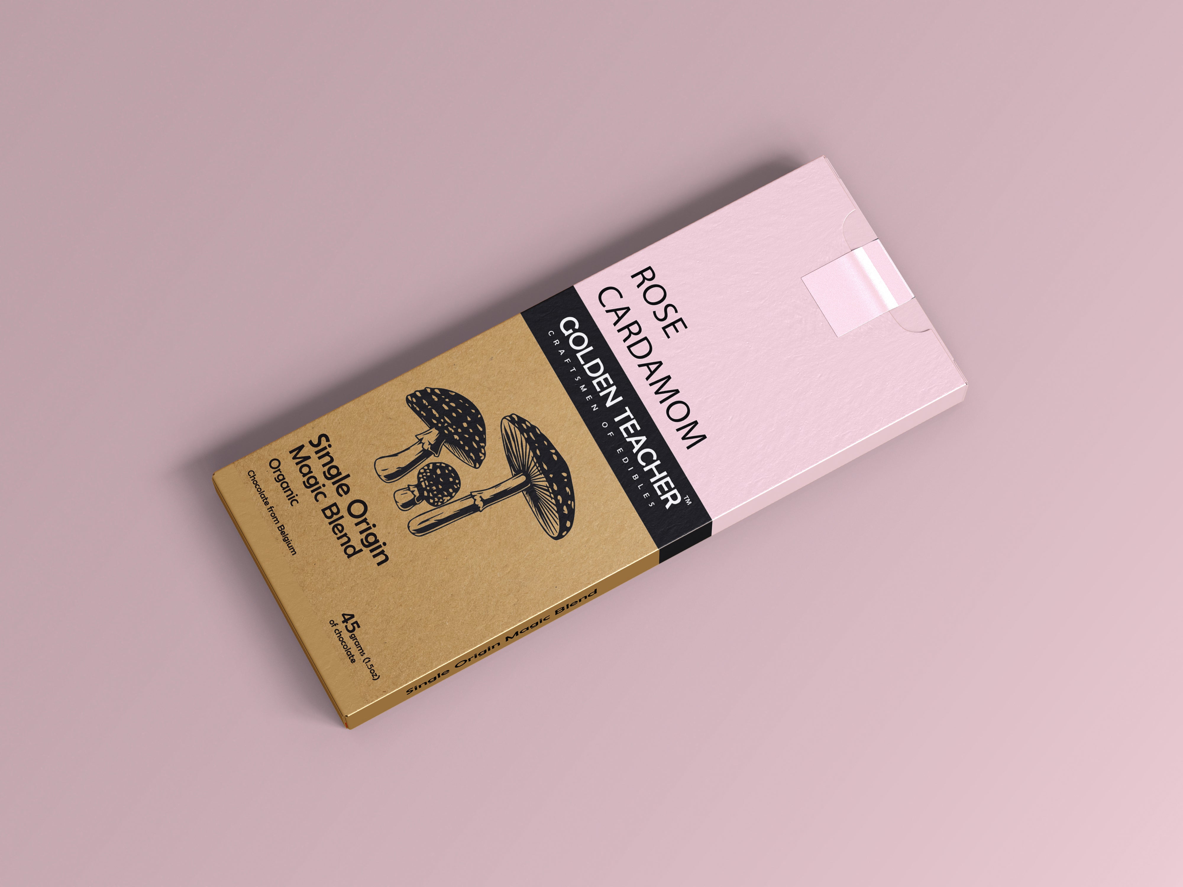 Golden Teacher Rose Cardamom Chocolate Bar