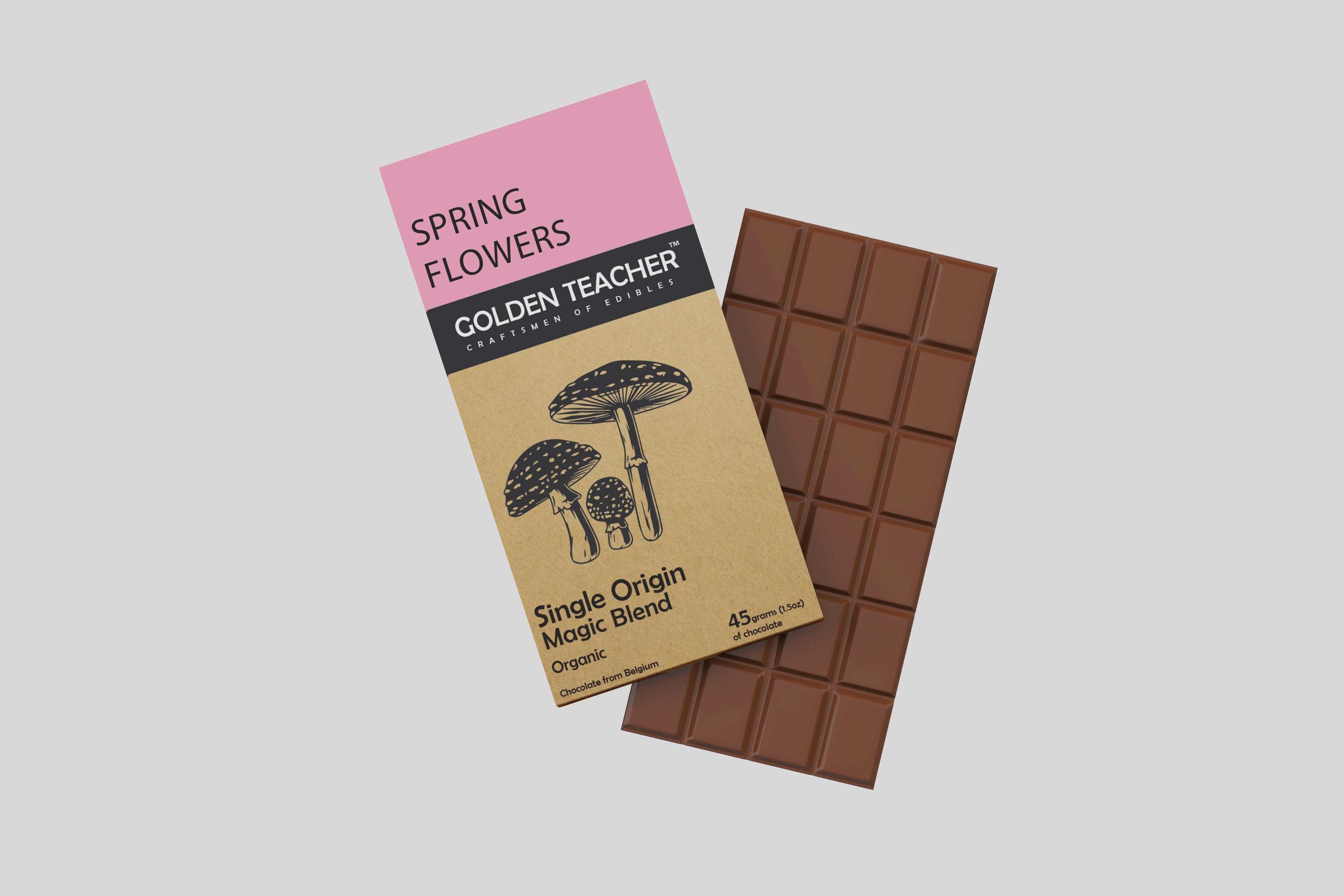 Golden Teacher Spring Flowers Chocolate Bar