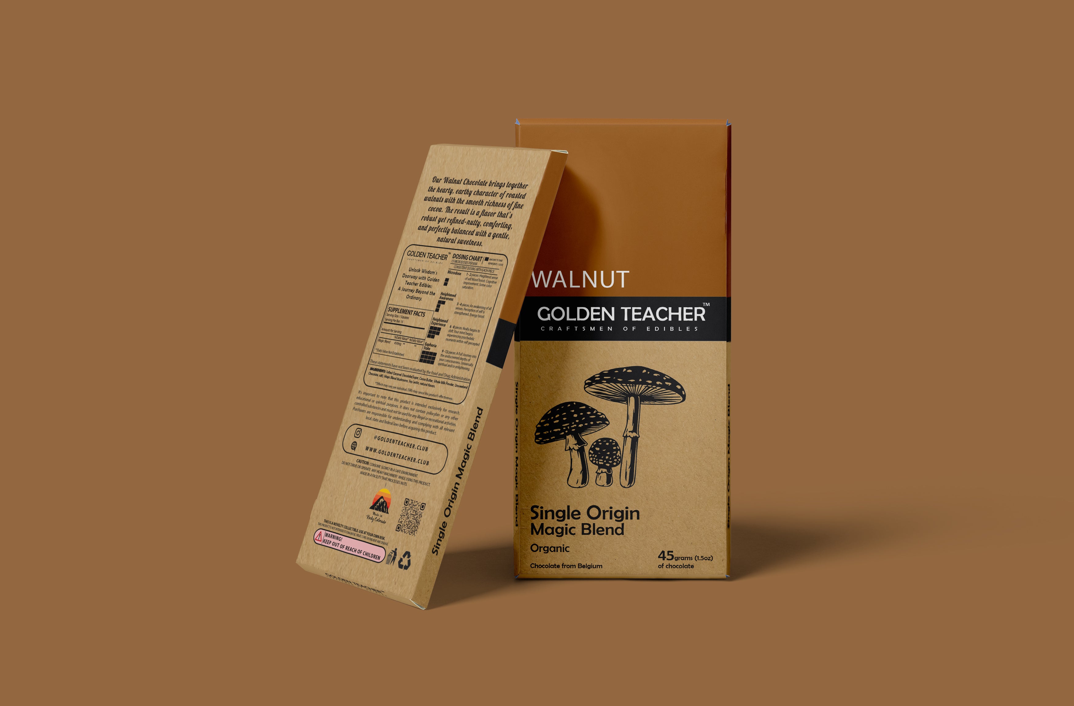 Golden Teacher Walnut Chocolate Bar