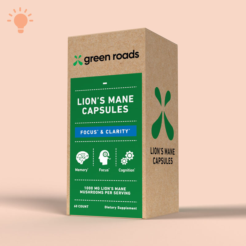 Green Roads Lion's Mane Focus & Clarity Mushroom Capsules - 60 Ct