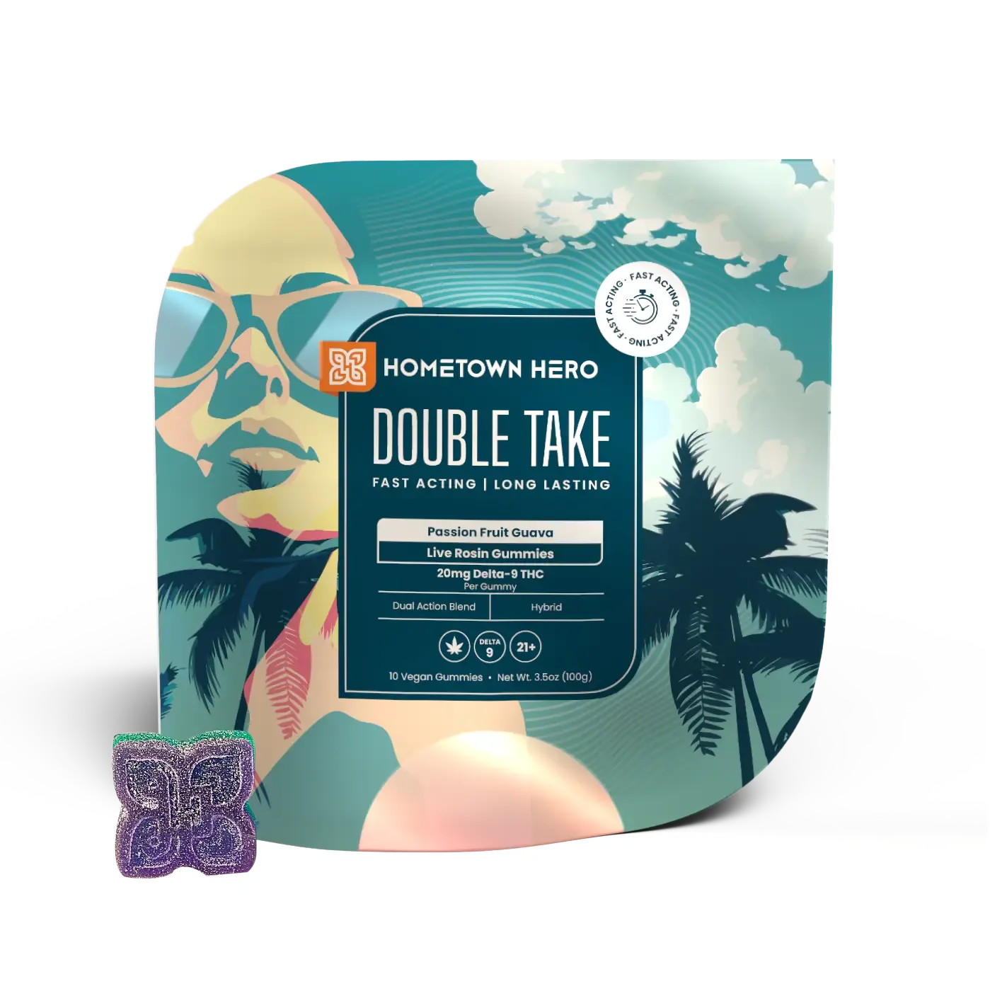 Hometown Hero Double Take Passionfruit Guava Gummies - 10 Ct