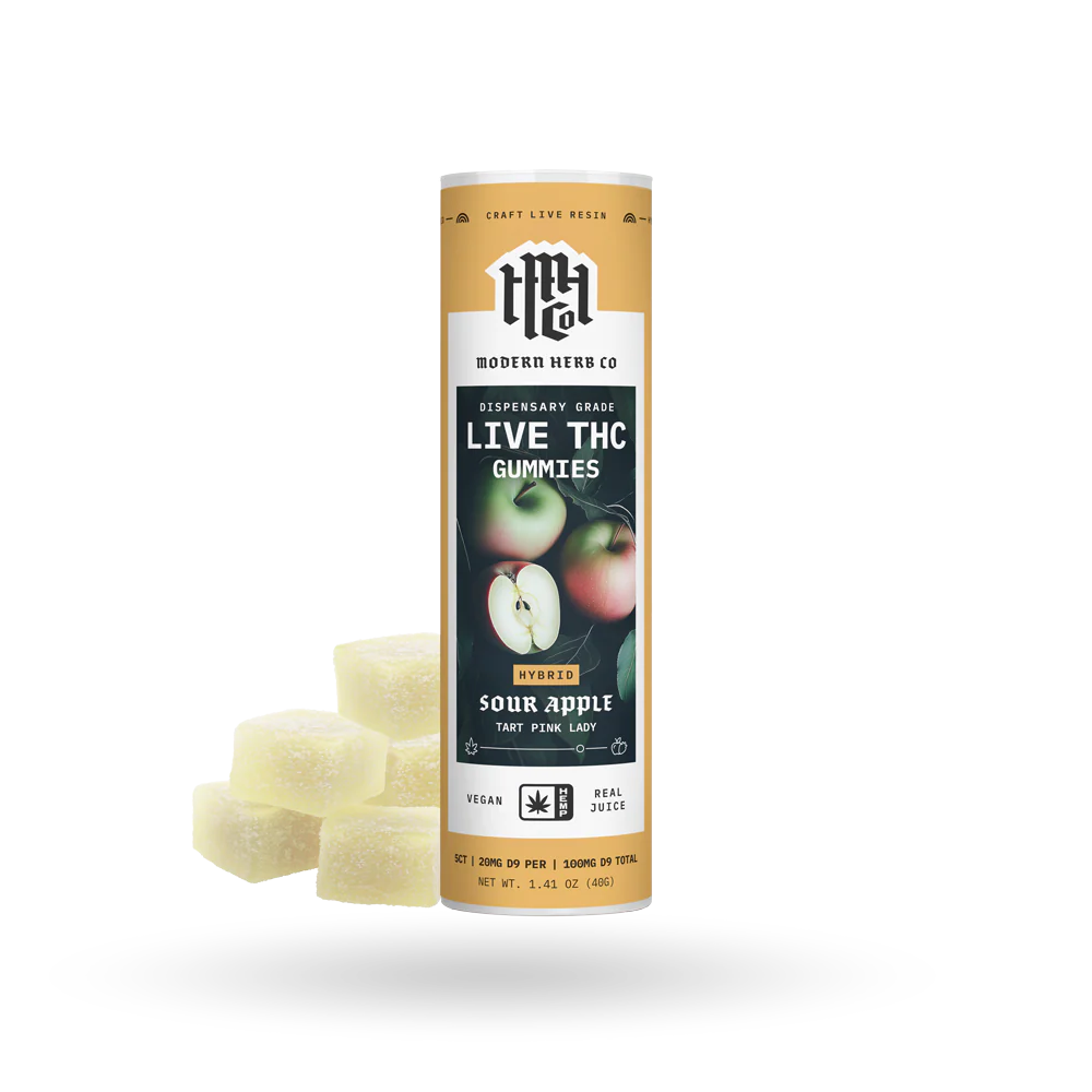 Modern Herb Co Live THC Gummies Sour Apple - 5 Ct