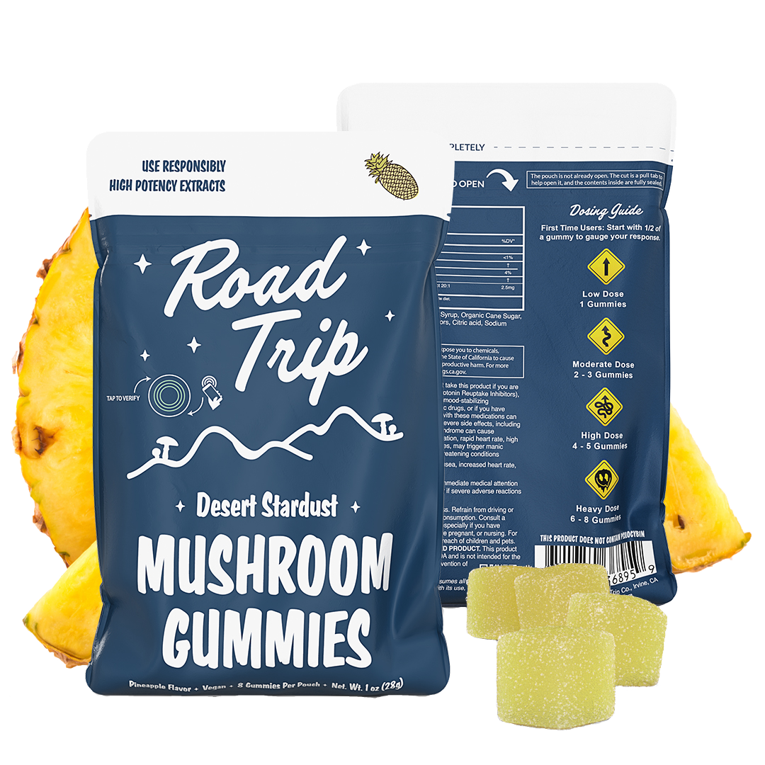 Road Trip Desert Stardust Mushroom Gummies Pineapple - 8 Ct