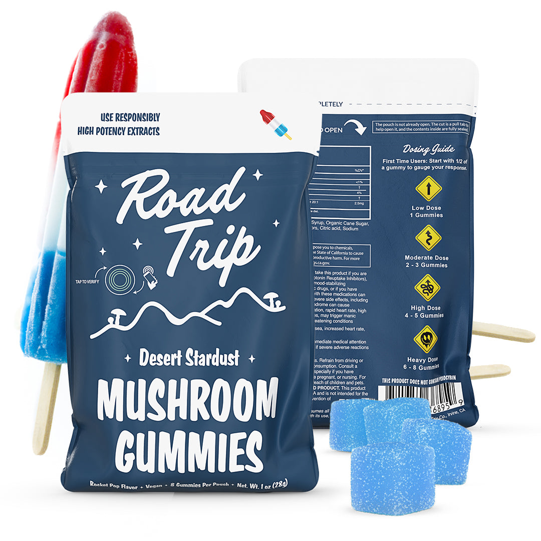 Road Trip Desert Stardust Mushroom Gummies Rocket Pop - 8 Ct