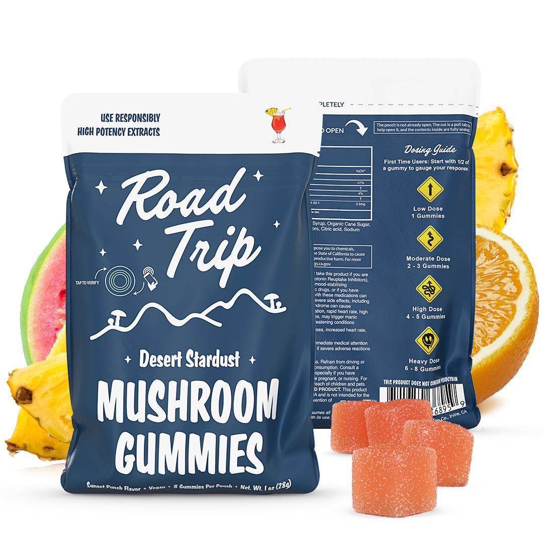 Road Trip Desert Stardust Mushroom Gummies Sunset Punch - 8 Ct