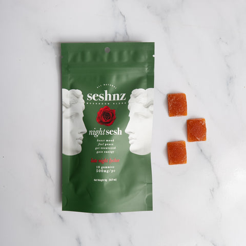 Seshnz Night Sesh Mushroom Gummies Late Night Lychee - 10 Ct