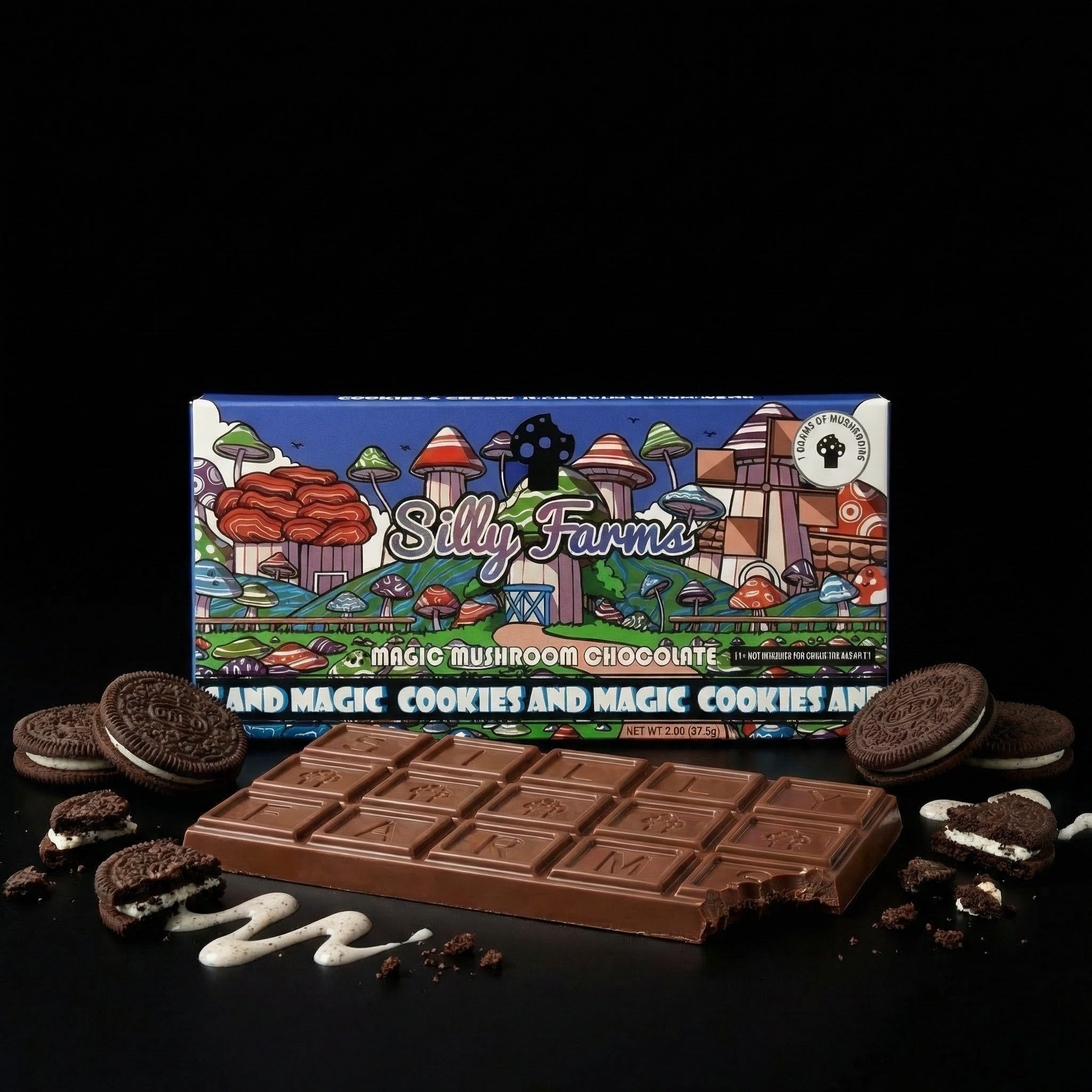 Silly Farms Magic Mushroom Chocolate Bar Cookies & Magic
