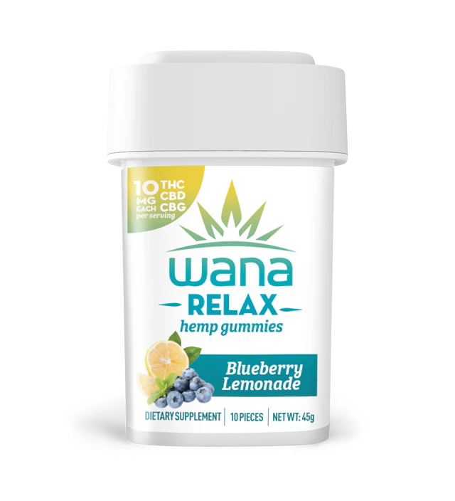 Wana Relax Blueberry Lemonade Gummies - 10 Ct